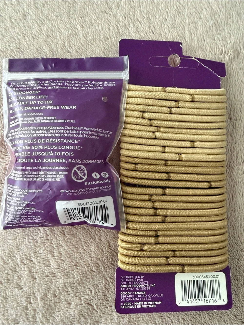 Goody Clear Hair Elastics & Goody Ouchless Beach Blonde Medium Hair Elastics